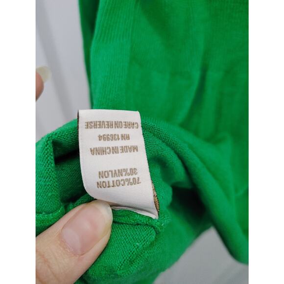 VILA Milano Vneck Sweater Pullover Green Large - Picture 4 of 4